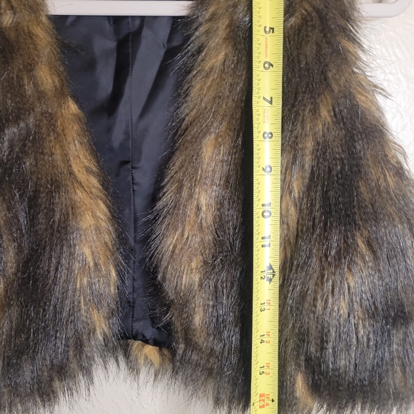 INC International Concepts Faux Fur Vest Size PS Vegan Shrug Fall Western Women - Picture 4 of 6